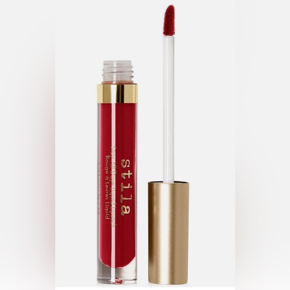 Stila Other - Stila Liquid Lipstick FIERY RED in Shimmering Gold Packaging